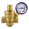 DN20 BSP 3/4 `` منظم نحاسي منظم ضغط المياه PN 1.6 صمام تخفيض الضغط قابل للتعديل مع مقياس قياس